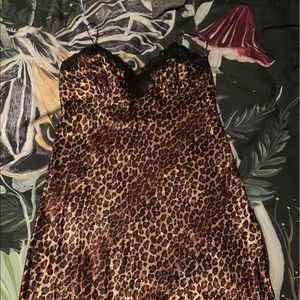 Cinema Etoile Leopard Print Slip Dress